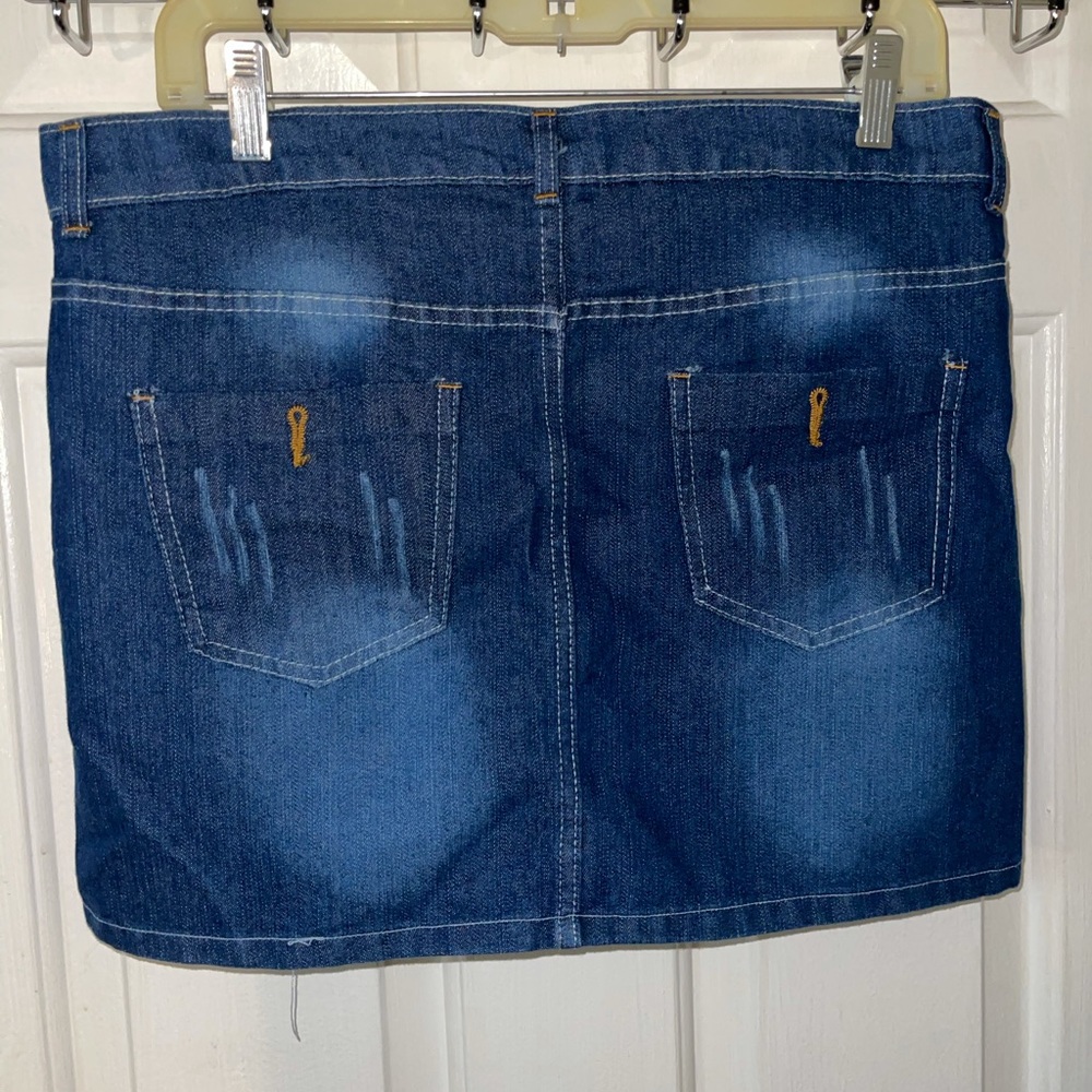 Denim mini skirt